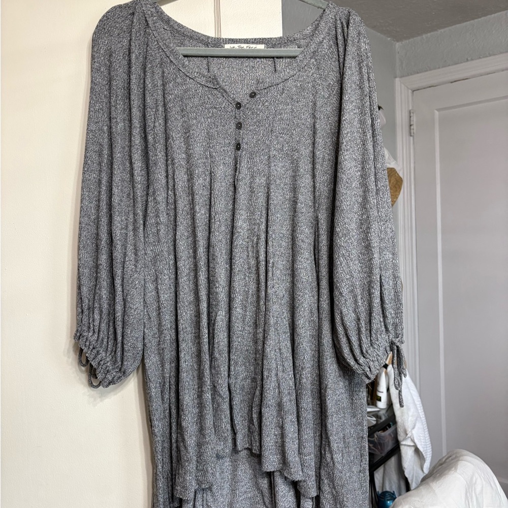 We The Free Charcoal Tunic Top